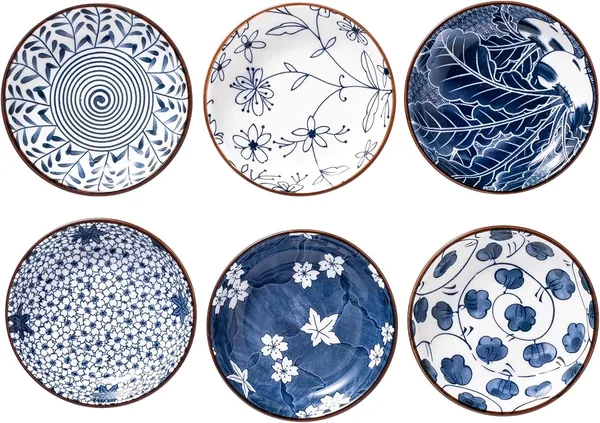 Set di 6 ciotole per salsa in ceramica giapponese, 10 cm — regalo per chi ama cucinare