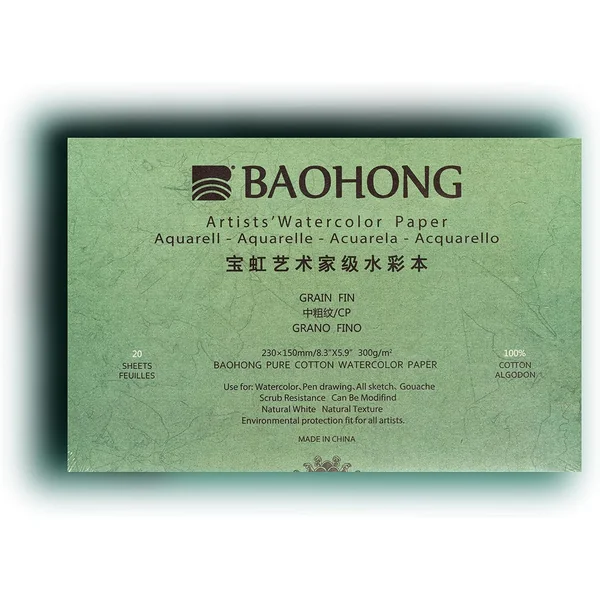 BAOHONG — Blocco di Carta per Acquerello, Formato Alternativo