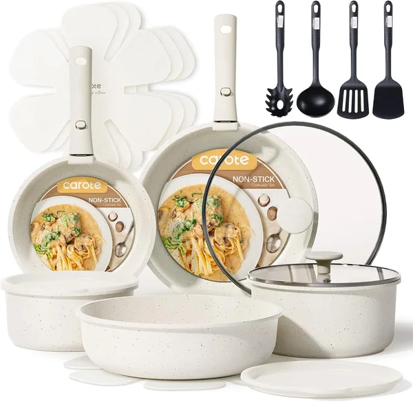 CAROTE Essential — 11 pezzi con manici amovibili — regalo per chi ama cucinare