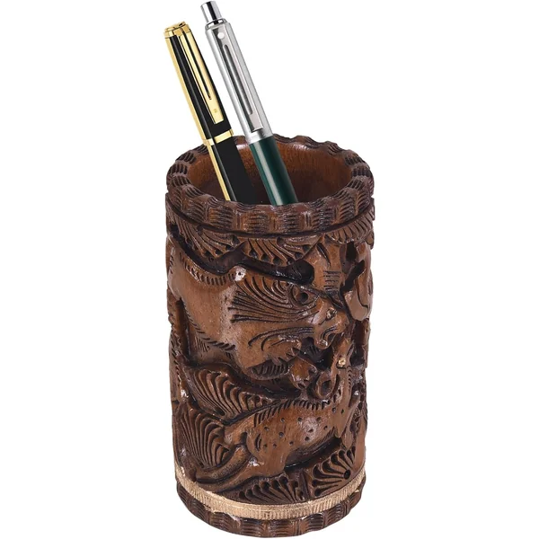 Craft Trade — Portapenne in Legno Intagliato a Mano