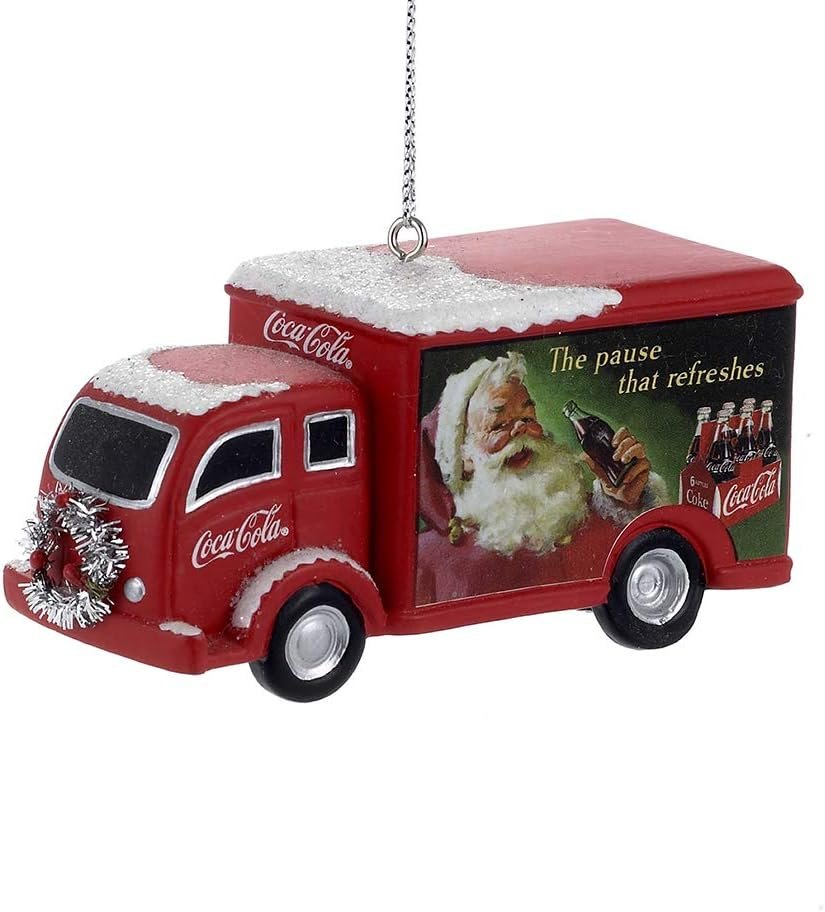 Kurt Adler — Camion Coca-Cola con corona natalizia