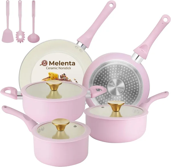 M MELENTA — set 11 pezzi antiaderenti — regalo per chi ama cucinare