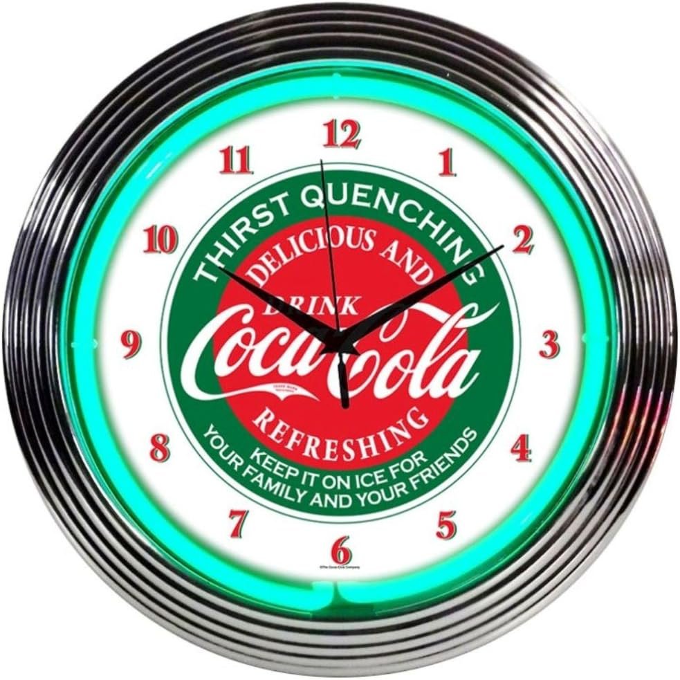 Coca-Cola Evergreen — Orologio al neon