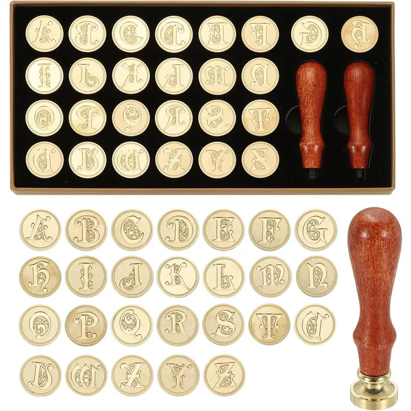 PATIKIL — Kit Timbro Ceralacca Alfabeto A-Z Completo