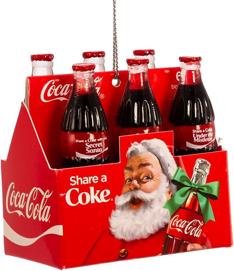 Pendente 6 bottiglie Coca-Cola, 7 cm