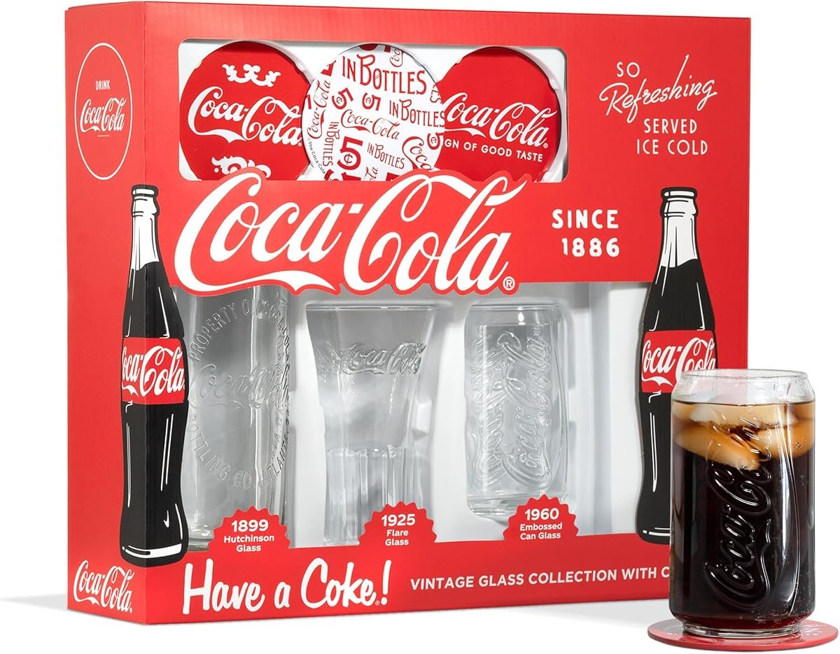 Set regalo Coca-Cola in stile vintage con confezione
