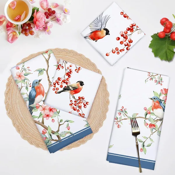 Set di 4 strofinacci in cotone — regalo per chi ama cucinare