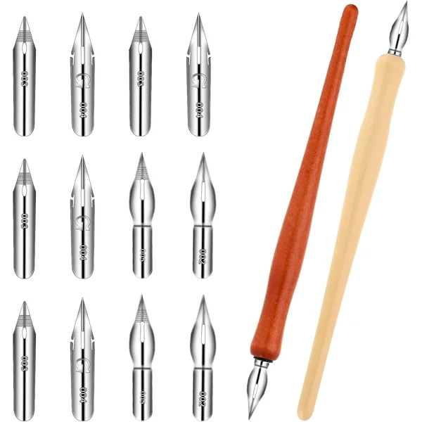 Set di 10 Penne a Immersione con Pennino per Fumetti