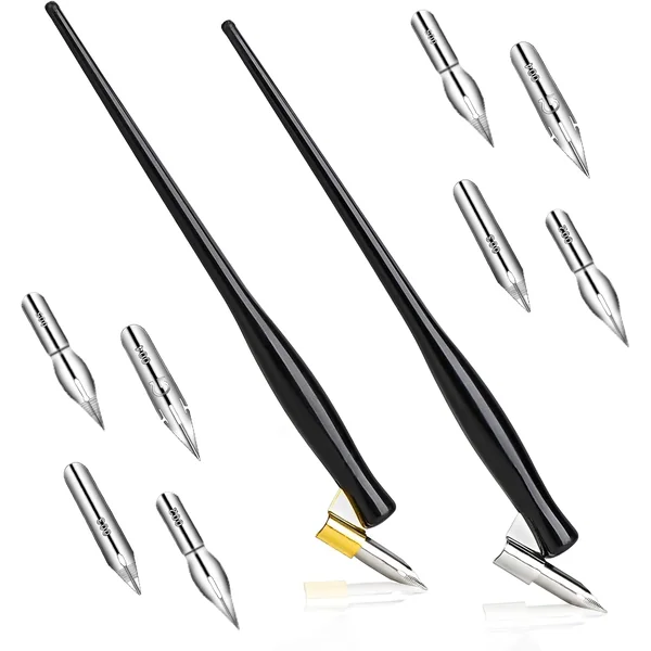 Set di 2 Cannucce e 8 Pennini in Acciaio Inox