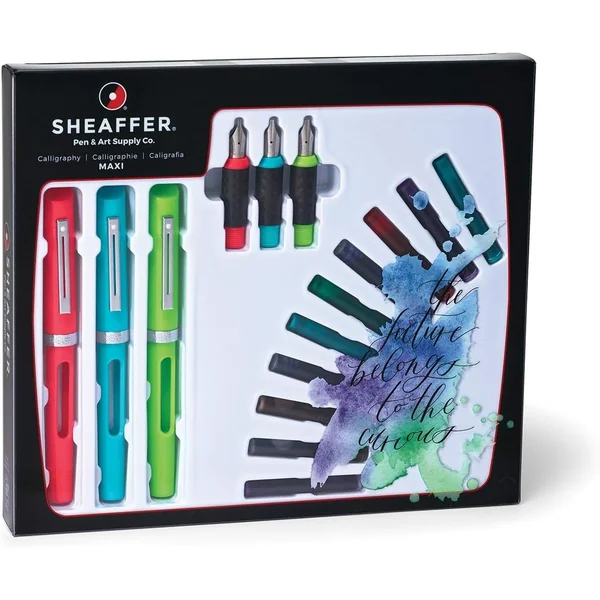 Sheaffer Calligraphy Maxi — Set con Stilografica e Pennini