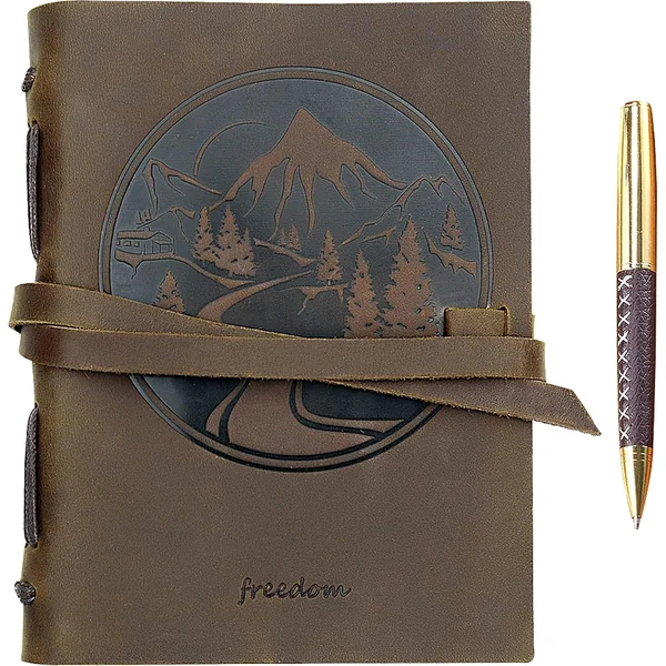 Sovereign-Gear — Quaderno in Pelle con Incisione Montagna