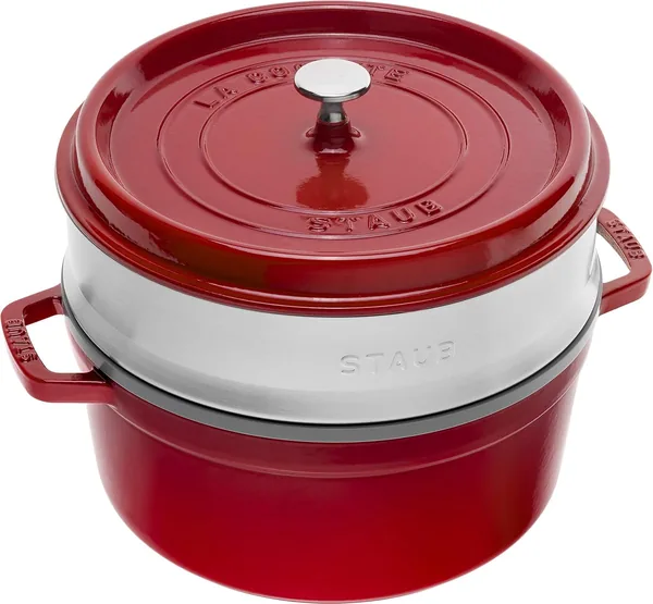 STAUB — cocotte in ghisa con inserto per cottura a vapore — regalo per chi ama cucinare