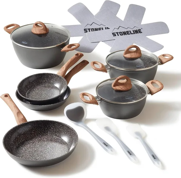 STONELINE Back to Nature — batteria pentole e padelle — regalo per chi ama cucinare