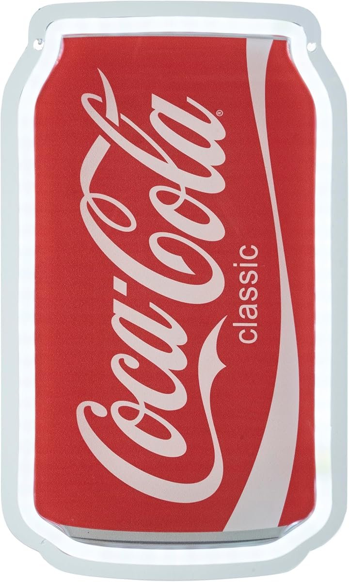 Insegna LED Coca-Cola a forma di lattina — licenza ufficiale